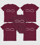 Family Infinity Group Unisex Half Sleeve T-Shirts (Pack of 5)